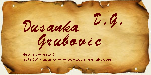 Dušanka Grubović vizit kartica